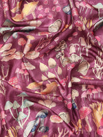 Thumbnail for Purple Kanchipuram Silk Digital Print Floral Saree with Unstitched Blouse - Hiral Fashion - Distacart