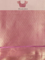 Thumbnail for Purple Kanchipuram Silk Digital Print Floral Saree with Unstitched Blouse - Hiral Fashion - Distacart