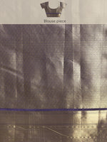 Thumbnail for Blue Kanchipuram Silk Digital Print Floral Saree with Unstitched Blouse - Hiral Fashion - Distacart