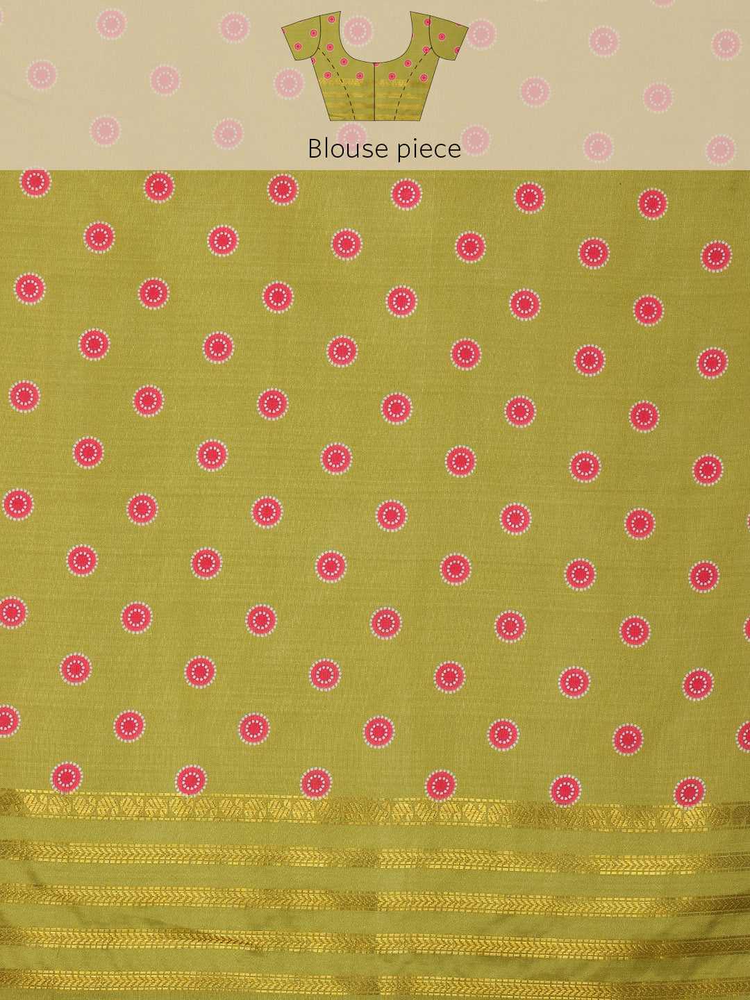 Multicolor Silk Blend Digital Print Bandhani Saree with Unstitched Blouse - Hiral Fashion - Distacart