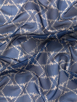 Thumbnail for Blue Kanjeevaram Silk Digital Print Geomatric Saree with Unstitched Blouse - Hiral Fashion - Distacart