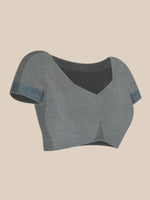 Thumbnail for Blue Kanjeevaram Silk Digital Print Geomatric Saree with Unstitched Blouse - Hiral Fashion - Distacart