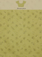 Thumbnail for Olive Chiffon Digital Print Floral Saree with Unstitched Blouse - Hiral Fashion - Distacart