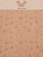 Thumbnail for Peach Chiffon Digital Print Floral Saree with Unstitched Blouse - Hiral Fashion - Distacart