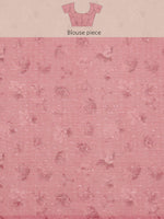 Thumbnail for Pink Chiffon Digital Print Floral Saree with Unstitched Blouse - Hiral Fashion - Distacart