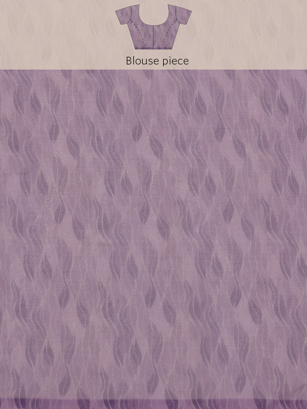 Purple Chiffon Digital Print Floral Saree with Unstitched Blouse - Hiral Fashion - Distacart