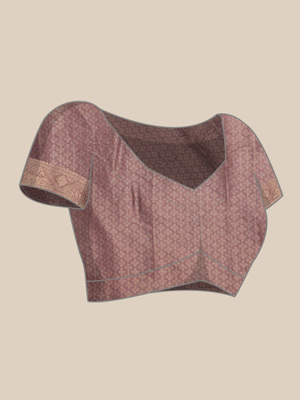 Gray Cotton Digital Print Floral Saree with Unstitched Blouse - Hiral Fashion - Distacart