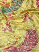 Thumbnail for Green Art Silk Printed Polka Dots Saree with Unstitched Blouse - Hiral Fashion - Distacart