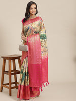 Thumbnail for Multicolor Art Silk Printed Polka Dots Saree with Unstitched Blouse - Hiral Fashion - Distacart