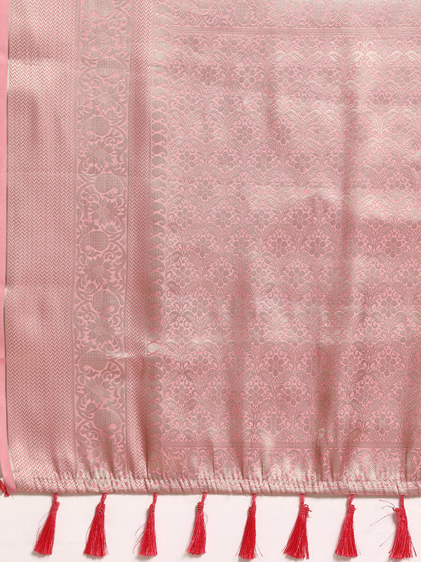 Multicolor Art Silk Woven Zari Design Kalamkari Saree with Unstitched Blouse - Hiral Fashion - Distacart