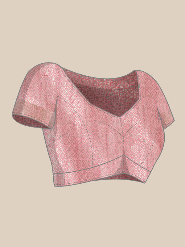 Multicolor Art Silk Woven Zari Design Kalamkari Saree with Unstitched Blouse - Hiral Fashion - Distacart