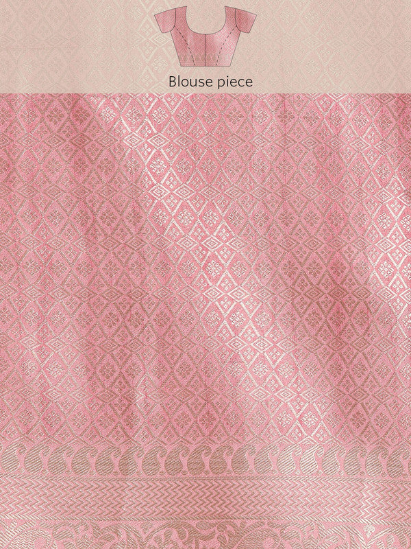 Multicolor Art Silk Woven Zari Design Kalamkari Saree with Unstitched Blouse - Hiral Fashion - Distacart