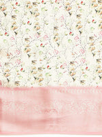 Thumbnail for Multicolor Art Silk Woven Zari Design Kalamkari Saree with Unstitched Blouse - Hiral Fashion - Distacart