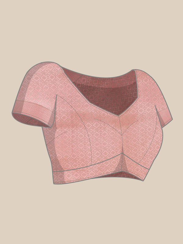 Multicolor Art Silk Woven Zari Design Kalamkari Saree with Unstitched Blouse - Hiral Fashion - Distacart