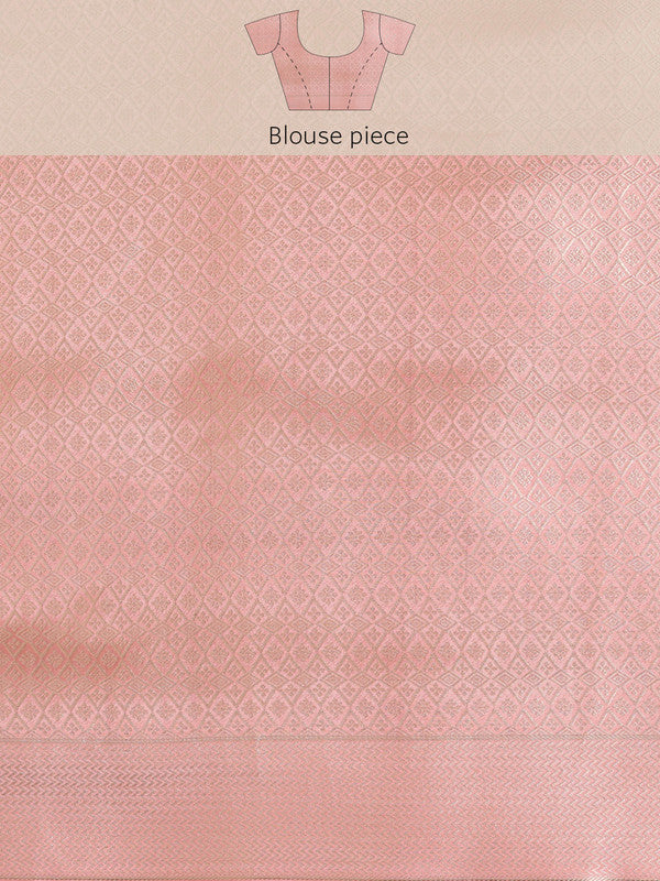 Multicolor Art Silk Woven Zari Design Kalamkari Saree with Unstitched Blouse - Hiral Fashion - Distacart