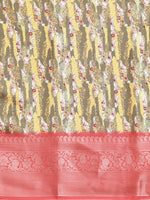 Thumbnail for Multicolor Art Silk Woven Zari Design Floral Saree with Unstitched Blouse - Hiral Fashion - Distacart