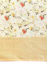 Thumbnail for Multicolor Art Silk Woven Zari Design Floral Saree with Unstitched Blouse - Hiral Fashion - Distacart