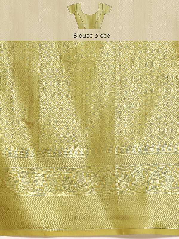 Multicolor Art Silk Woven Zari Design Floral Saree with Unstitched Blouse - Hiral Fashion - Distacart