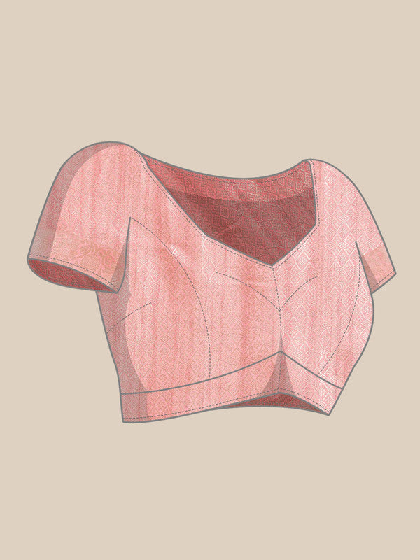 Multicolor Art Silk Woven Zari Design Floral Saree with Unstitched Blouse - Hiral Fashion - Distacart