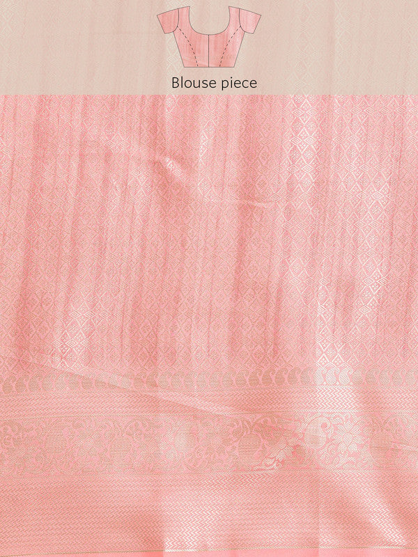 Multicolor Art Silk Woven Zari Design Floral Saree with Unstitched Blouse - Hiral Fashion - Distacart