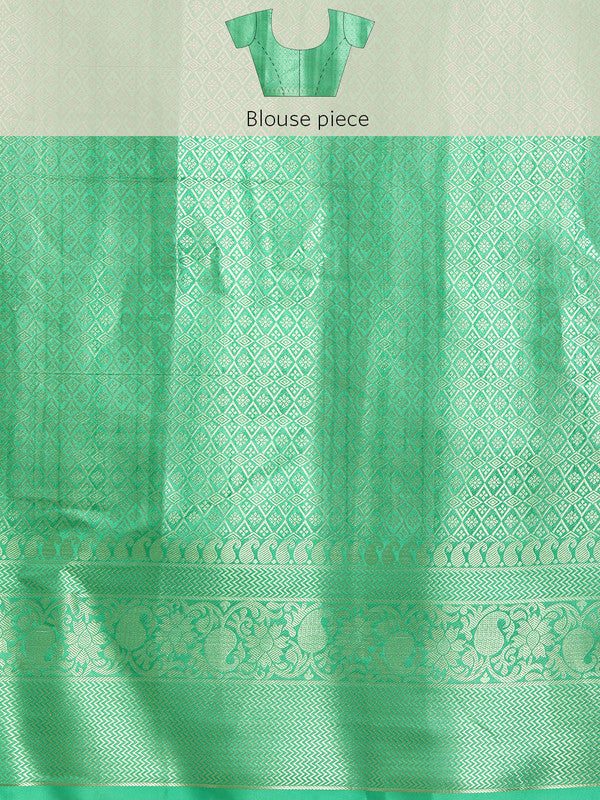 Multicolor Art Silk Woven Zari Design Floral Saree with Unstitched Blouse - Hiral Fashion - Distacart