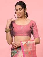 Thumbnail for Brown Art Silk Digital Print Floral Saree with Unstitched Blouse - Hiral Fashion - Distacart