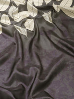 Thumbnail for Black Art Silk Printed Floral Saree with Unstitched Blouse - Hiral Fashion - Distacart