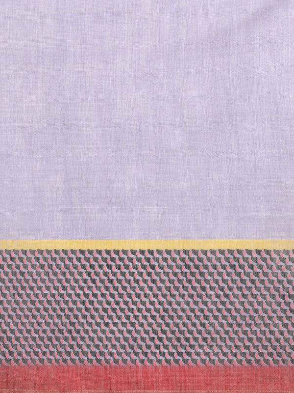 Lavender Silk Cotton Digital Print Solid Saree with Unstitched Blouse - Hiral Fashion - Distacart