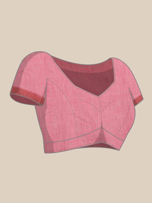 Lavender Silk Cotton Digital Print Solid Saree with Unstitched Blouse - Hiral Fashion - Distacart