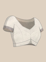 Thumbnail for Beige Silk Cotton Digital Print Polka Dots Saree with Unstitched Blouse - Hiral Fashion - Distacart