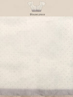 Thumbnail for Beige Silk Cotton Digital Print Polka Dots Saree with Unstitched Blouse - Hiral Fashion - Distacart