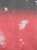 Thumbnail for Black Silk Cotton Digital Print Floral Saree with Unstitched Blouse - Hiral Fashion - Distacart