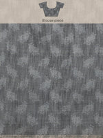 Thumbnail for Black Silk Cotton Digital Print Floral Saree with Unstitched Blouse - Hiral Fashion - Distacart