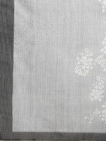 Thumbnail for Brown Silk Cotton Digital Print Striped Saree with Unstitched Blouse - Hiral Fashion - Distacart