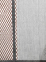 Thumbnail for Brown Silk Cotton Digital Print Striped Saree with Unstitched Blouse - Hiral Fashion - Distacart