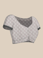 Thumbnail for Brown Silk Cotton Digital Print Striped Saree with Unstitched Blouse - Hiral Fashion - Distacart