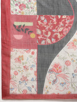 Thumbnail for Gray Silk Cotton Digital Print Solid Saree with Unstitched Blouse - Hiral Fashion - Distacart