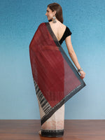 Thumbnail for Maroon Silk Cotton Digital Print Solid Saree with Unstitched Blouse - Hiral Fashion - Distacart