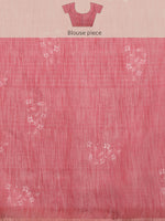 Thumbnail for Red Silk Cotton Digital Print Solid Saree with Unstitched Blouse - Hiral Fashion - Distacart