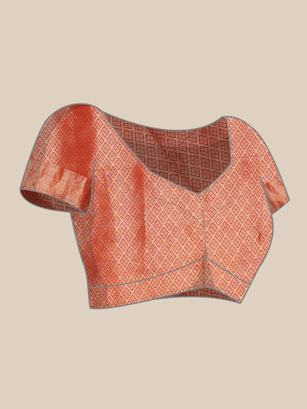 Multicolor Kanjeevaram Silk Digital Print Kalamkari Saree with Unstitched Blouse - Hiral Fashion - Distacart