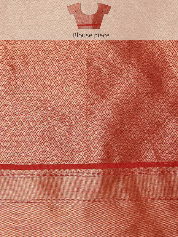 Multicolor Kanjeevaram Silk Digital Print Kalamkari Saree with Unstitched Blouse - Hiral Fashion - Distacart