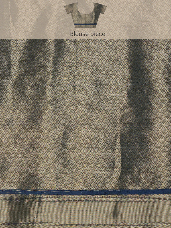 Multicolor Kanjeevaram Silk Digital Print Kalamkari Saree with Unstitched Blouse - Hiral Fashion - Distacart