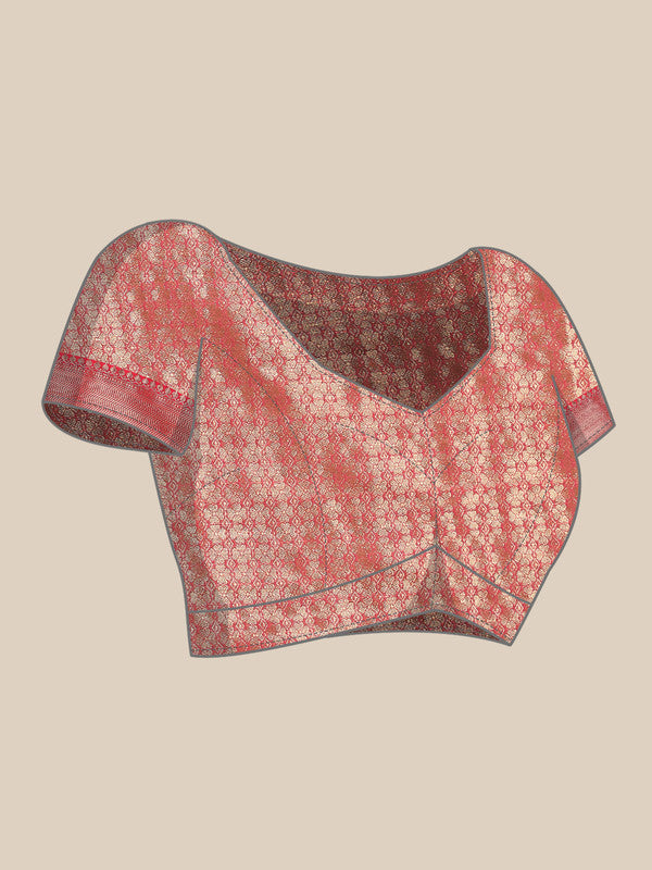 Multicolor Chanderi Art Silk Printed Floral Saree with Unstitched Blouse - Hiral Fashion - Distacart