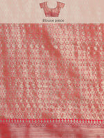 Thumbnail for Multicolor Chanderi Art Silk Printed Floral Saree with Unstitched Blouse - Hiral Fashion - Distacart