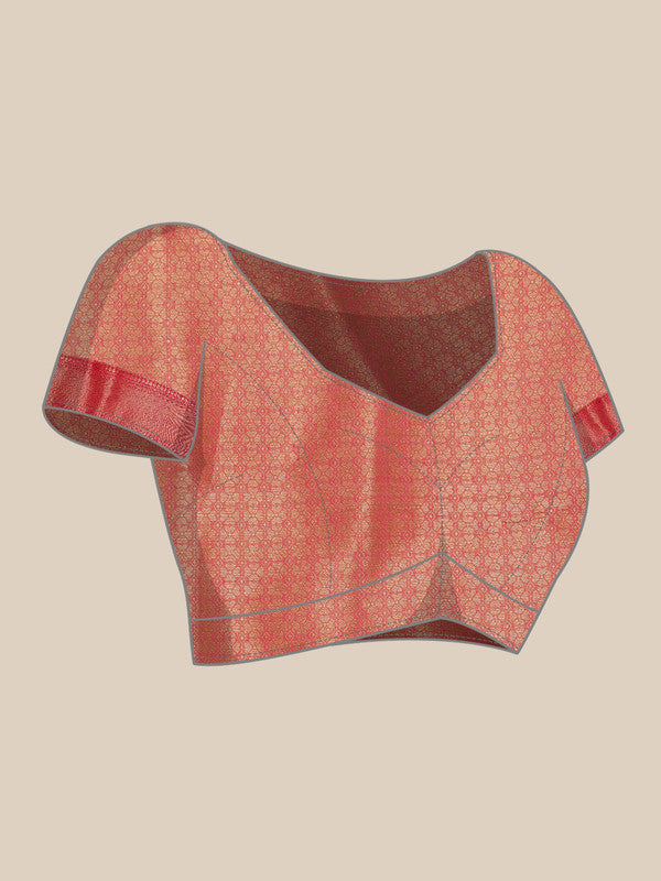 Blue Chanderi Art Silk Digital Print Floral Saree with Unstitched Blouse - Hiral Fashion - Distacart