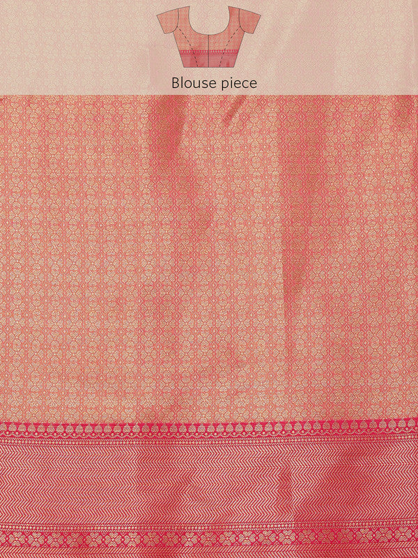 Lavender Chanderi Art Silk Digital Print Floral Saree with Unstitched Blouse - Hiral Fashion - Distacart