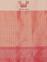 Thumbnail for Lavender Chanderi Art Silk Digital Print Floral Saree with Unstitched Blouse - Hiral Fashion - Distacart