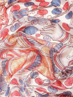 Thumbnail for White Art Silk Digital Print Floral Saree with Unstitched Blouse - Hiral Fashion - Distacart