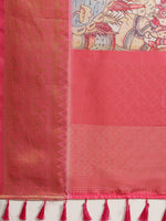 Thumbnail for Blue Art Silk Digital Print Floral Saree with Unstitched Blouse - Hiral Fashion - Distacart