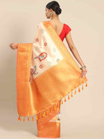 Thumbnail for Peach Art Silk Printed Kalamkari Saree with Unstitched Blouse - Hiral Fashion - Distacart
